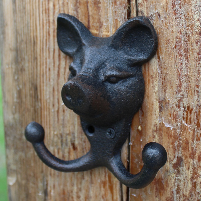 Retro Cast Iron  Wall-mounted Mural Decoration Hat-and-coat Clothes Hook