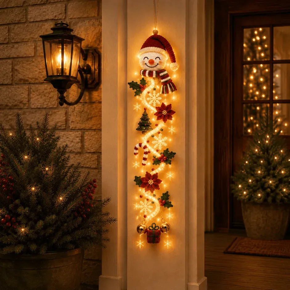 Glowing Christmas Door Hanger DIY Craft Kit