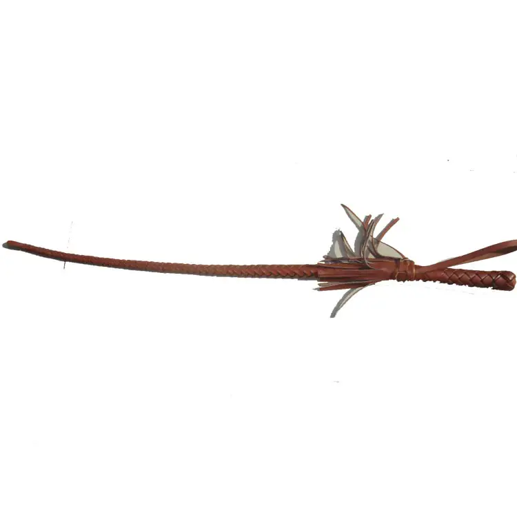 Simple Home Portable Full Leather Woven Horsewhip
