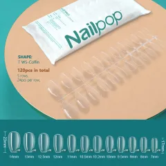 Transparent Nail Tip 120-piece Bag Ultra-thin Seamless Full Sticker Fake Nails - Short Ballet - View 1