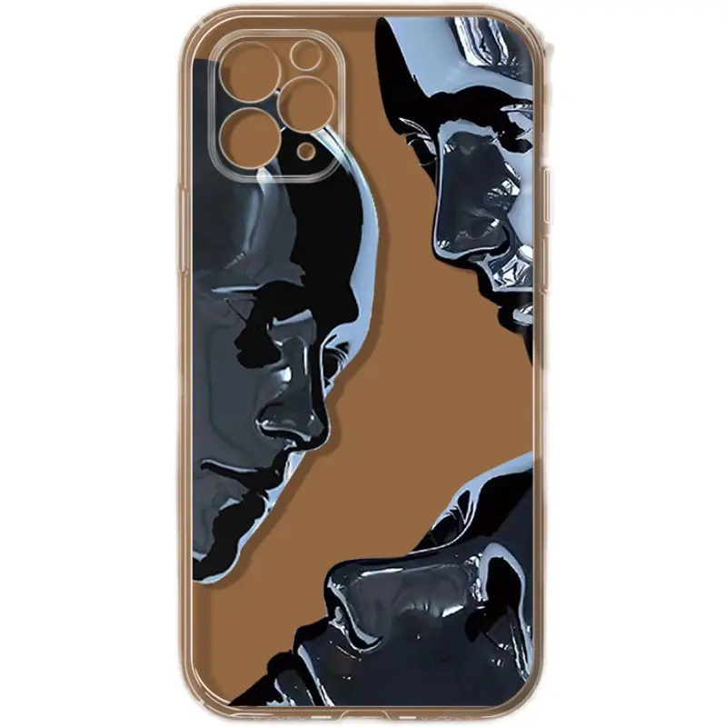 Sprayed Mercury Human Head Phone Case
