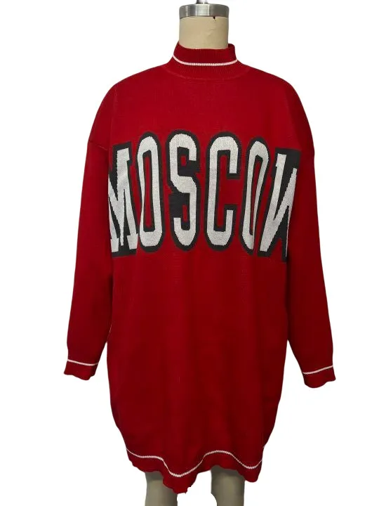 American Street Style Round Neck Contrast Color Letter Sweater Ls1728 Red - Shop at LoveMi