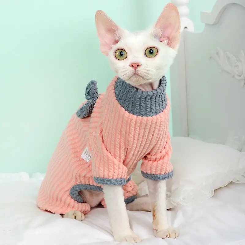 Sphynx Cat Warm Sweater Four-legged Clothing For Hairless Cats