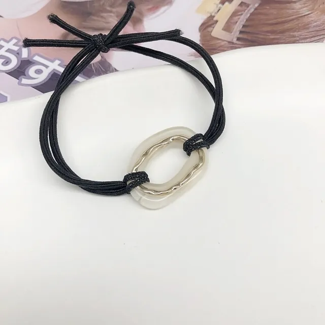 Japanese Style Simple Rubber Headband Head Rope Acetic Acid Ornament Elegant Black Rope - Shop at LoveMi