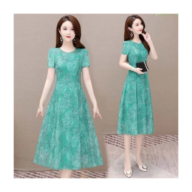 Summer Dress Fashion Casual Western Style Green - Shop at LoveMi