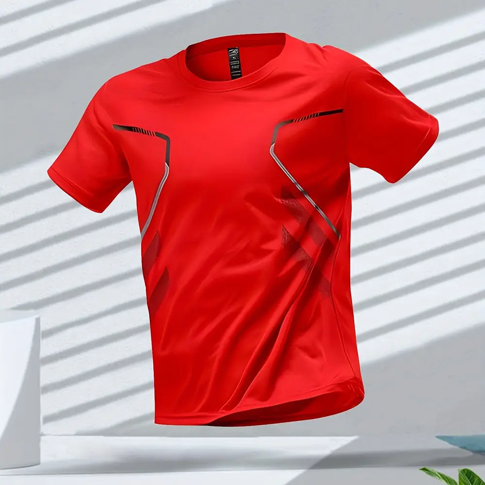 Solid Color Pattern Sports T-shirt