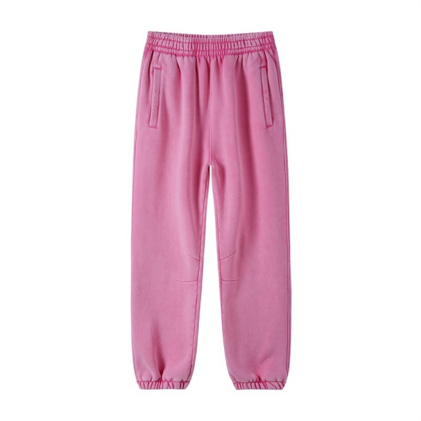 High Street American Retro Washed Distressed Batik Fleece Ankle-tied Casual Sweatpants Male