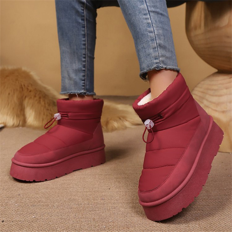 Women’s Fleece-Lined Short Boots – Warm Cotton Lined Winter Ankle Boots
