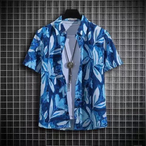 Men's Summer Niche Design Loose Plus Size Casual Shirt