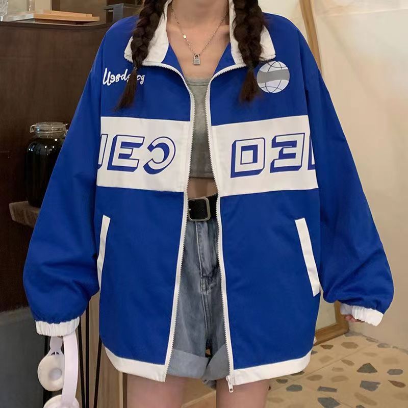 Autumn Winter Cotton padded Coat Women's Loose F426 Blue - Shop at LoveMi