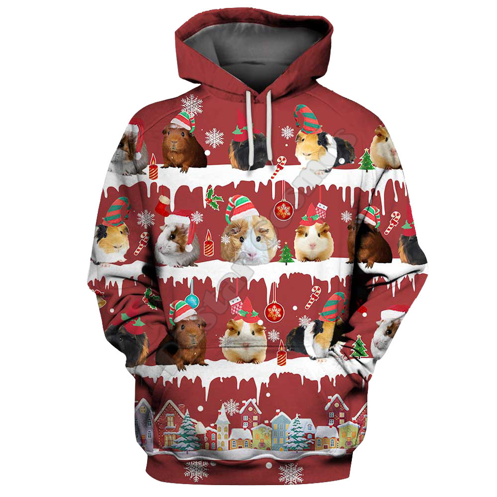 Title 2, Nieuwe herenhoodie met 3D-digitale schattige ho...