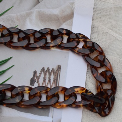 Acrylic Chain Bag Chain Shoulder Strap Leopard Print - Shop at LoveMi