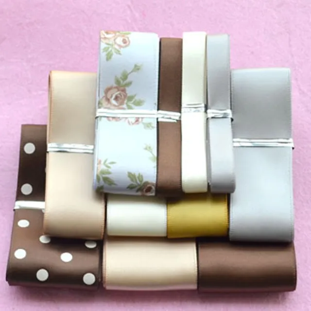 Ribbon Combination Set Ribbon Material Package Handmade Hair Accessories Headdress Accessories Coffee Ribbon - Shop at LoveMi