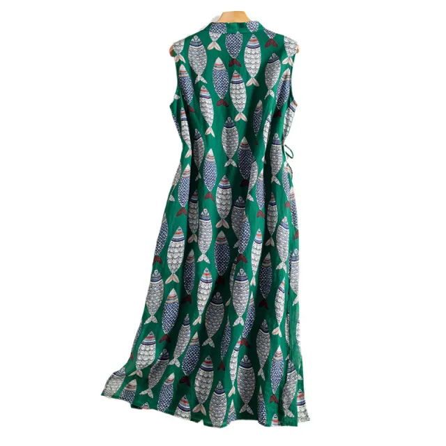Cheongsam Cotton Linen Robe Sleeveless Ramie Dress - Shop at LoveMi