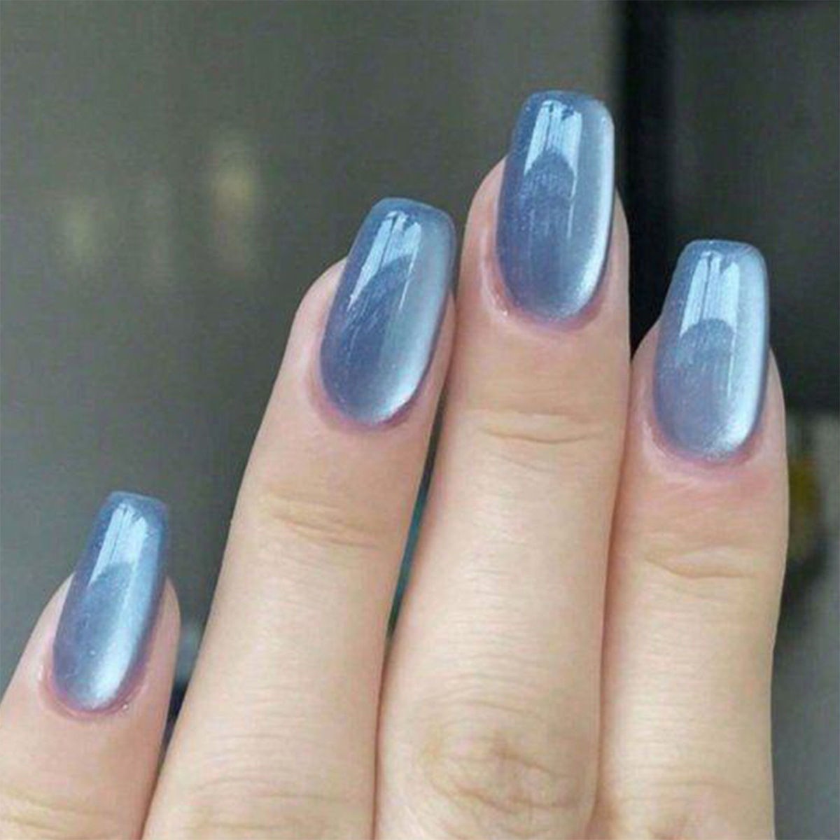Women's Solid Color Cat Eye Gradient Artificial Nails