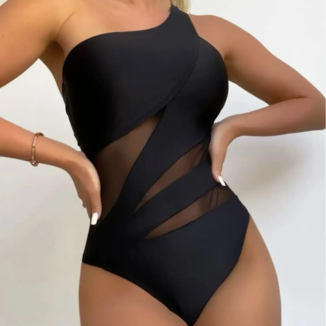 Women's Swimsuit Sexy Solid Color One-piece Bikini