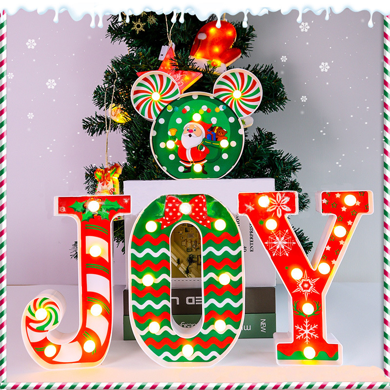 Title 19, Merry Christmas Letter Light JOY Decorative Let...