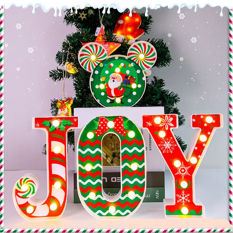 Merry Christmas Letter Light JOY Decorative Letters