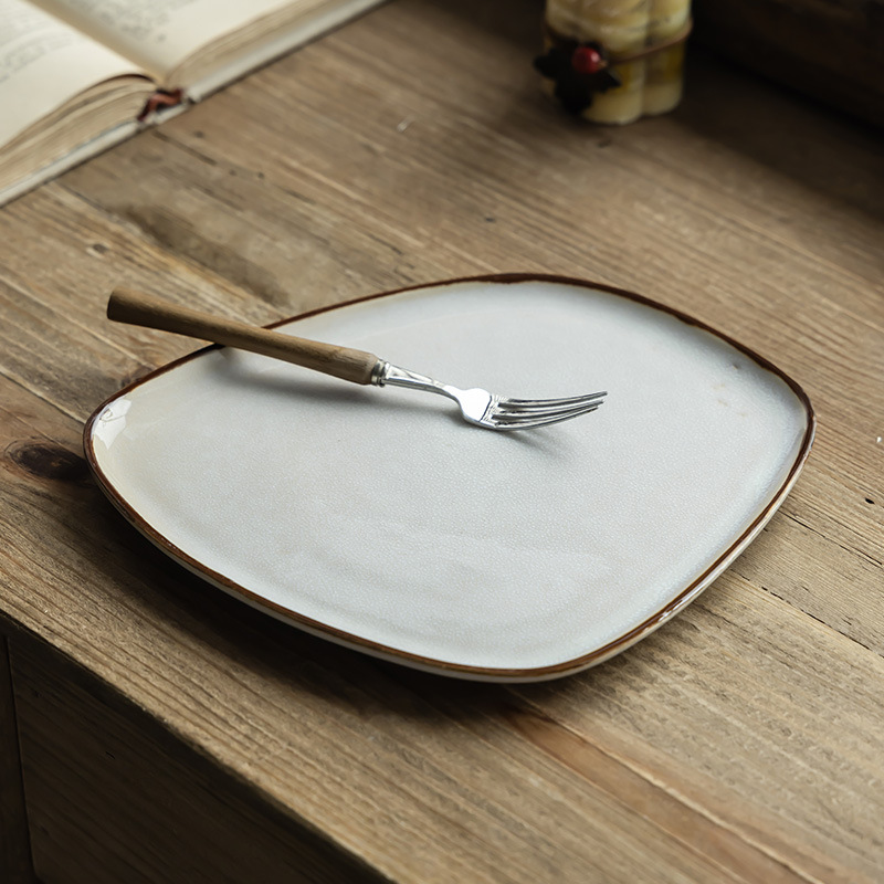 Ceramic Special-shaped Plate Western Foodsteak Salad Dish Household