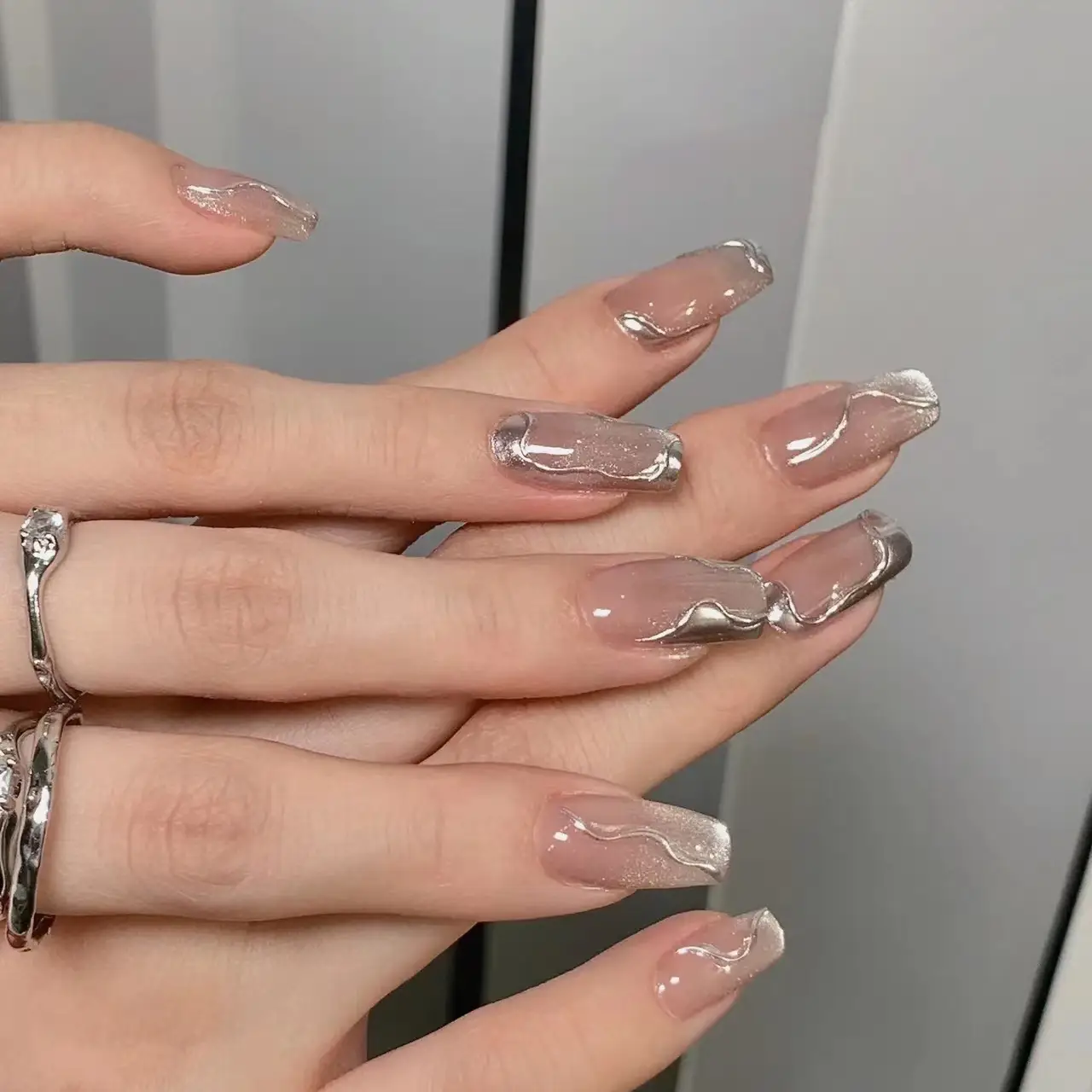 Handmade Manicure Wear Cat's Eye Gradient