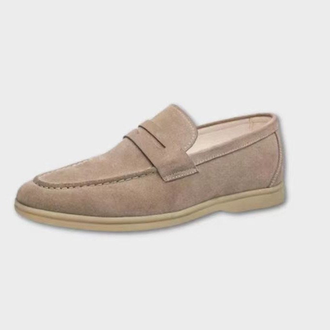 Casual And Stylish Slip-on Mens Leather Flats