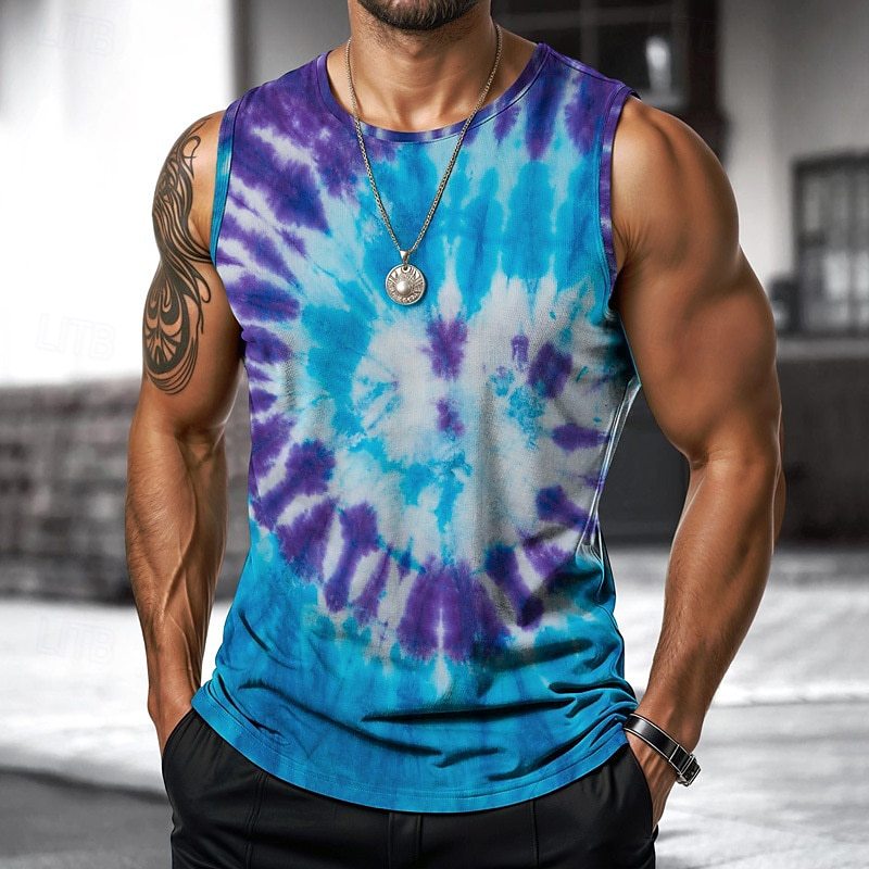 3D Digital Printing Summer Sleeveless Sports Fitness Men's Vest