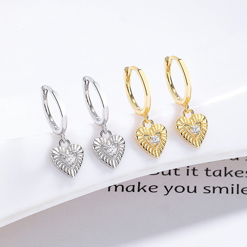 Light-luxury High-end Zircon-studded Earringsversatile And Easy To Pair