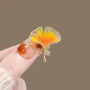 Ginkgo Leaf Safety Pin