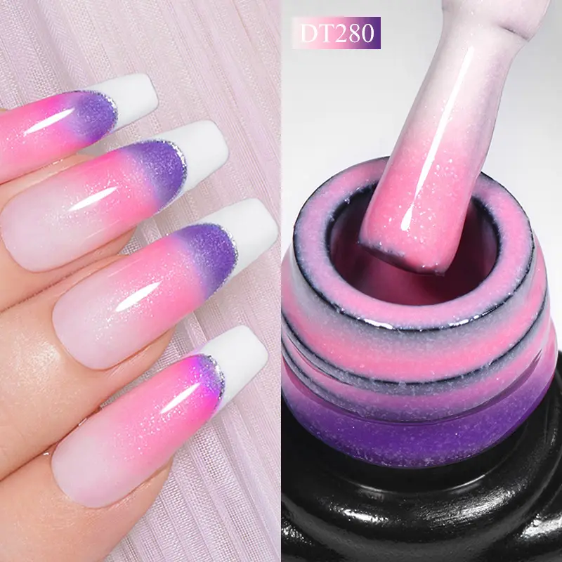 Shimmering Thermal Gel Fashion Nail Polish PU