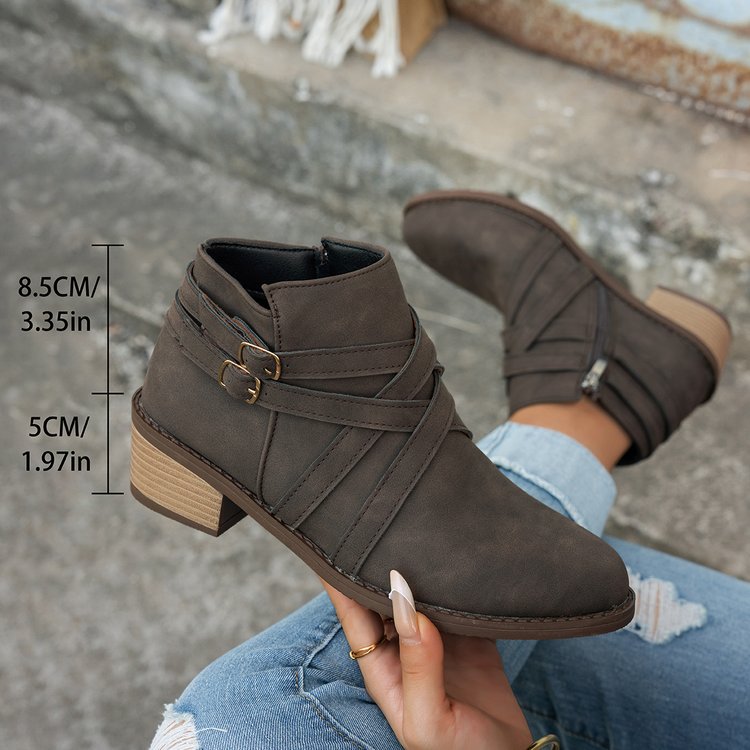 Women’s Retro High-Heel Ankle Boots 