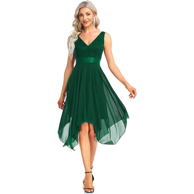 Women's Lace Chiffon Cocktail Ball Gown Style4 - Shop at LoveMi