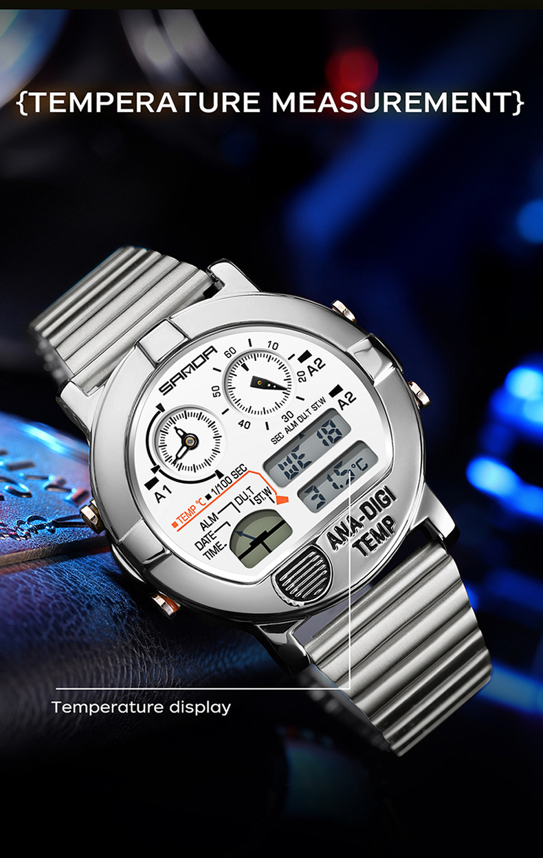 Sanda 3371 Analog Digital Sports watch for Men
