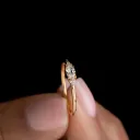 Bz0697 Golden White Diamond