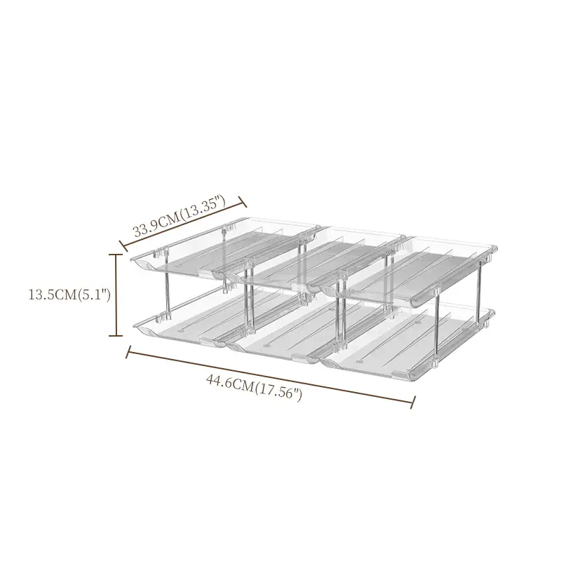 Household Transparent Multi-layer Stackable Can Storage Rack