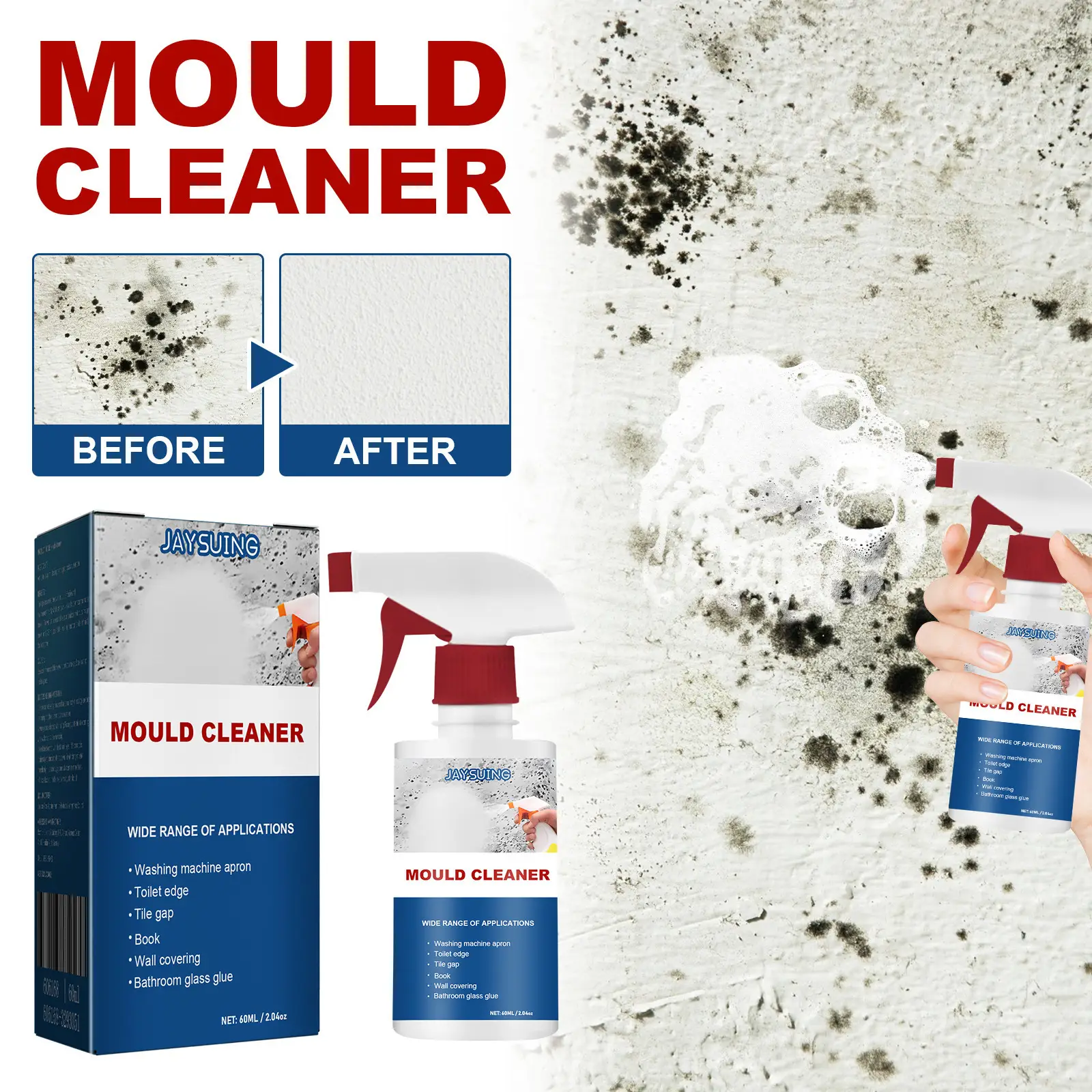 Mildew Removal Ceiling Bathroom Tile Wall Decontamination Mildew Removal Multi-Effect Cleaning Spray