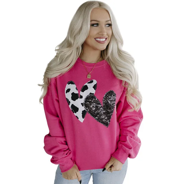 Round Neck Long Sleeve Top Women's Loose Printed Sweater Lc25316769 P306 - Shop at LoveMi