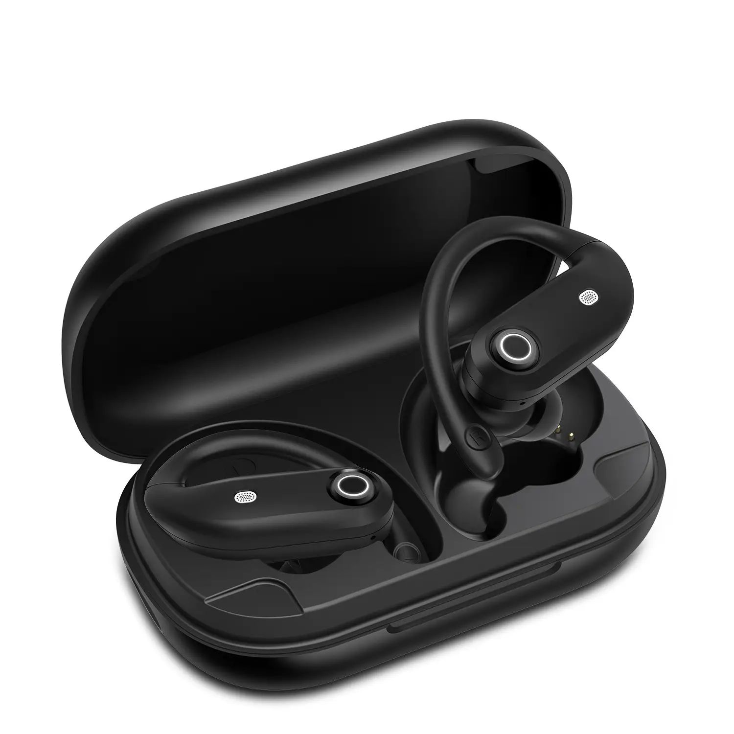 New ENC Double Microphone Noise-reduction Bluetooth Headset Level 7 Waterproof Headset Ear-mounted Base Mobile Power Supply