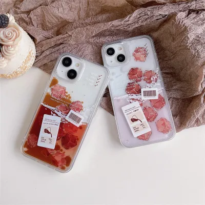 Creative Flowing Ice Cube Coffee Phone Case Hard Shell