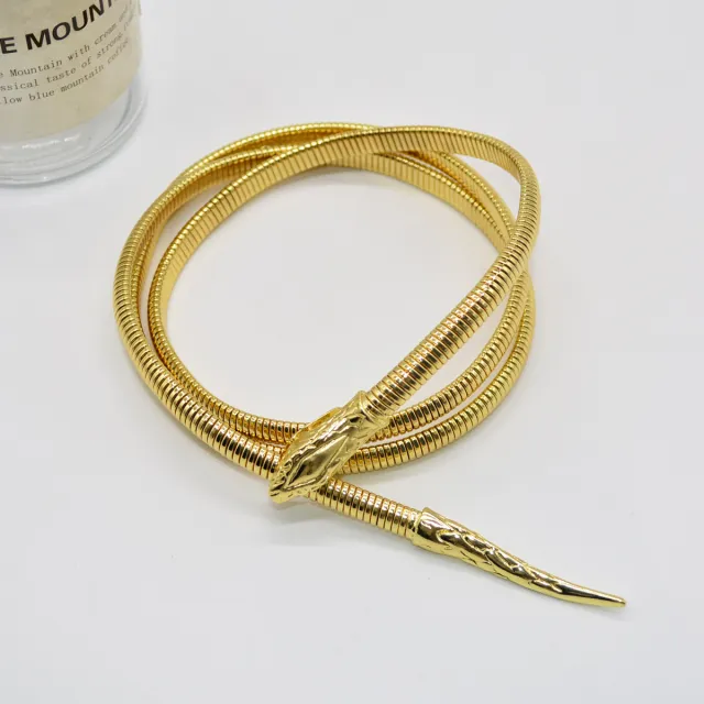New Snake Waist Chain Personality Snake shaped Metal Chain Match With Coat Skirt Belt Gold - Shop at LoveMi