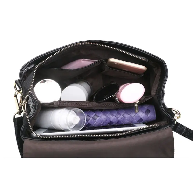 Genuine Leather Women's Woven Bag Crossbody Small
