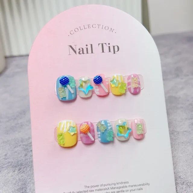 Handmade Cute Colorful Candy XINGX Ornament Stick on Crystals Nail Stickers Colorful Candy 213 - Shop at LoveMi
