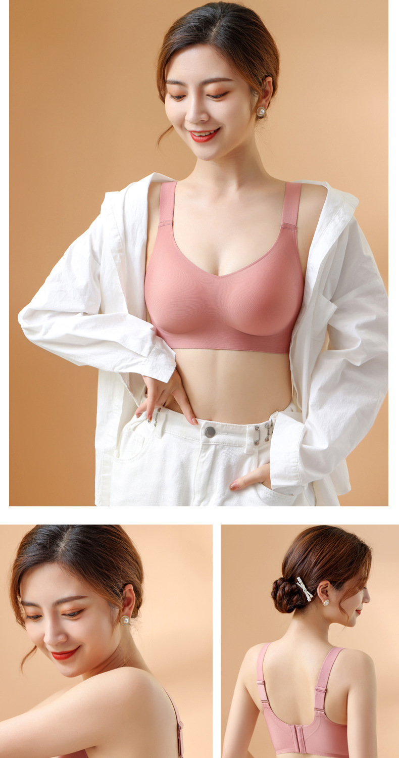 Title 4, 3D Jelly Stick Soft Support Gathering Bra Summe...