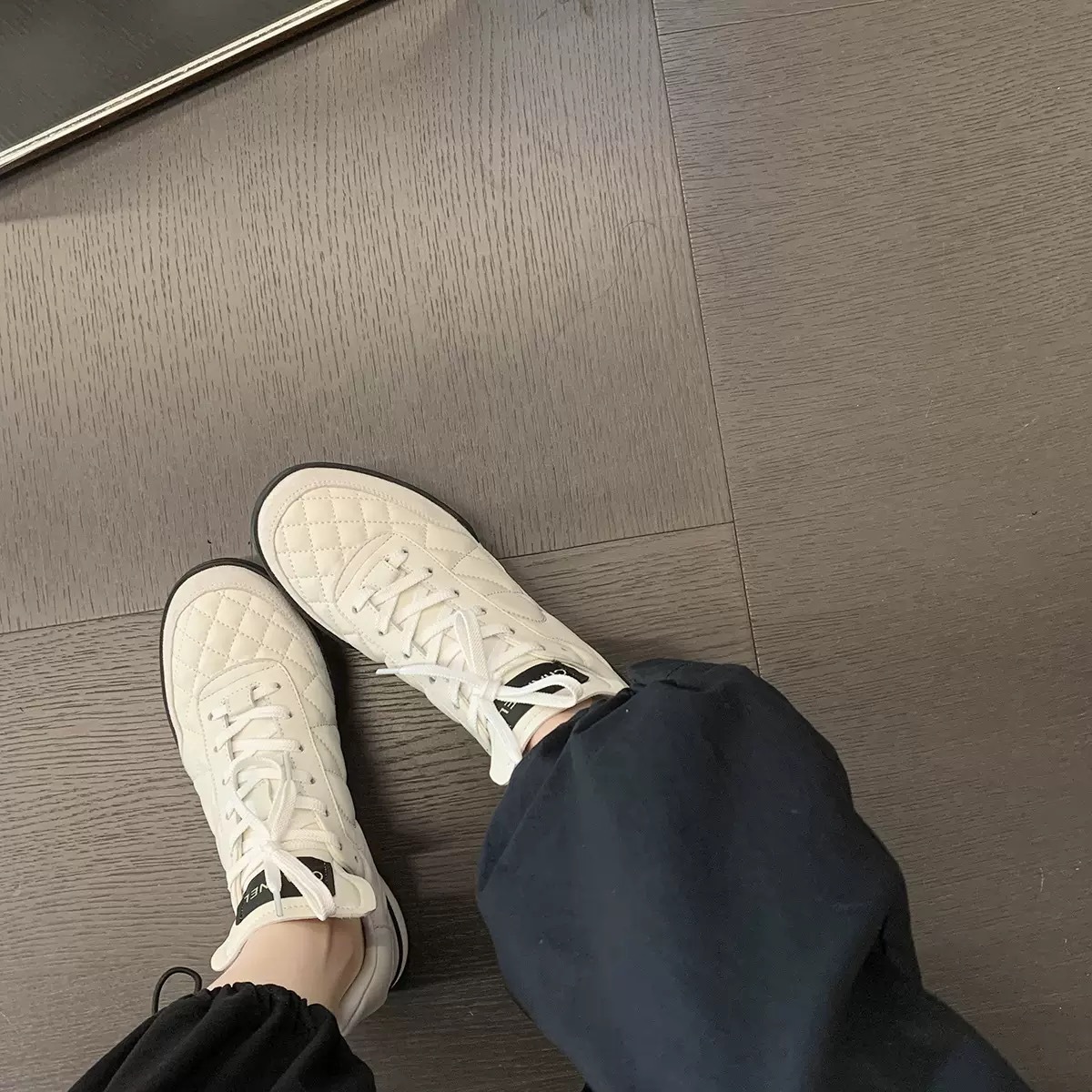 Sheepskin Lace-Up Sneakers