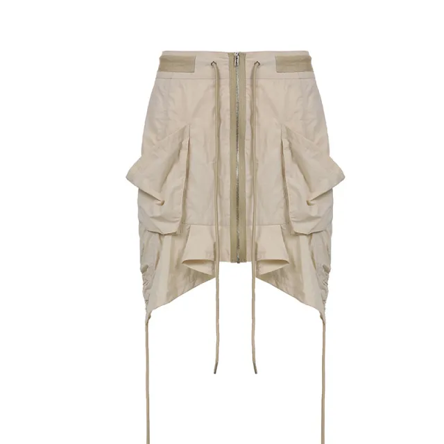 Fashion Statement Lace Up Suit Skirt Women Skin Color - Shop at LoveMi