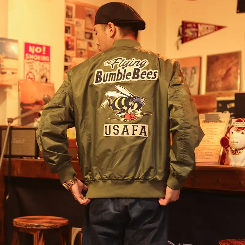 Pilot Jacket Baseball Uniform US Navy Embroidery