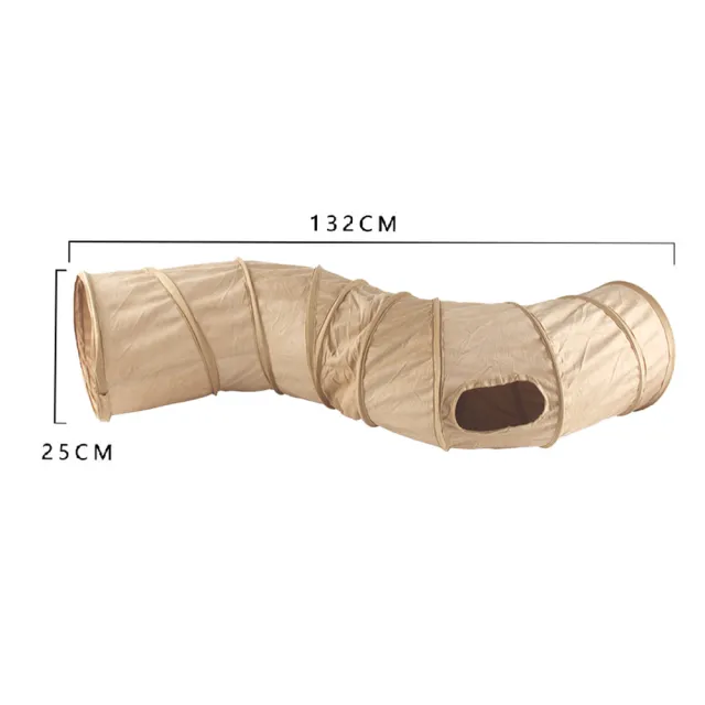 Cat Tunnel Pet Toy Cat S Tunnel Foldable Cat Tunnel Cat Drill Bucket Toy Khaki - Shop at LoveMi