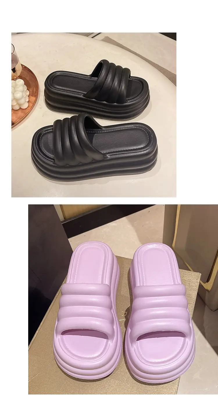 Outdoor Wear Deodorant Cross-border Hot Sale EVA Thick Bottom Wear-resistant Indoor Slippers