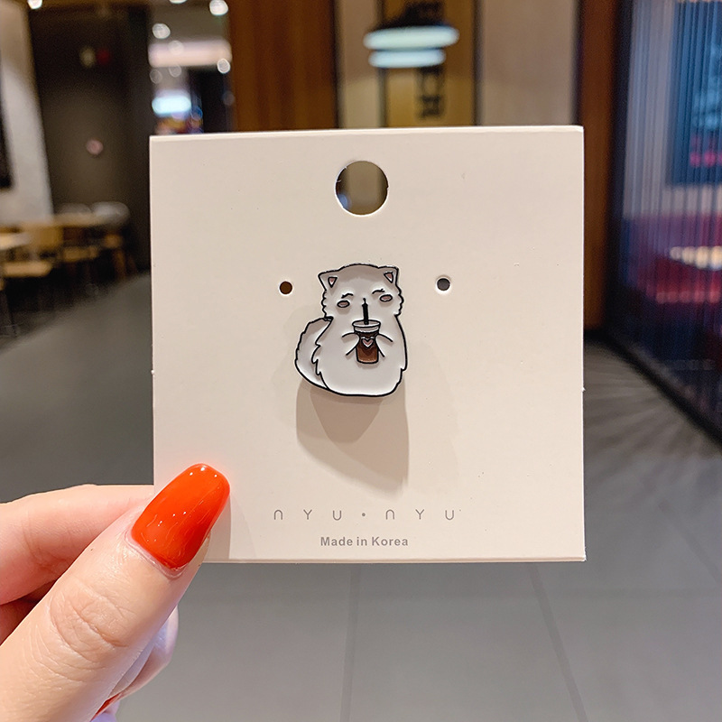 All matching Accessories Cartoon Safety Pin Neckline Decorative Pin Cute Cat - Shop at LoveMi