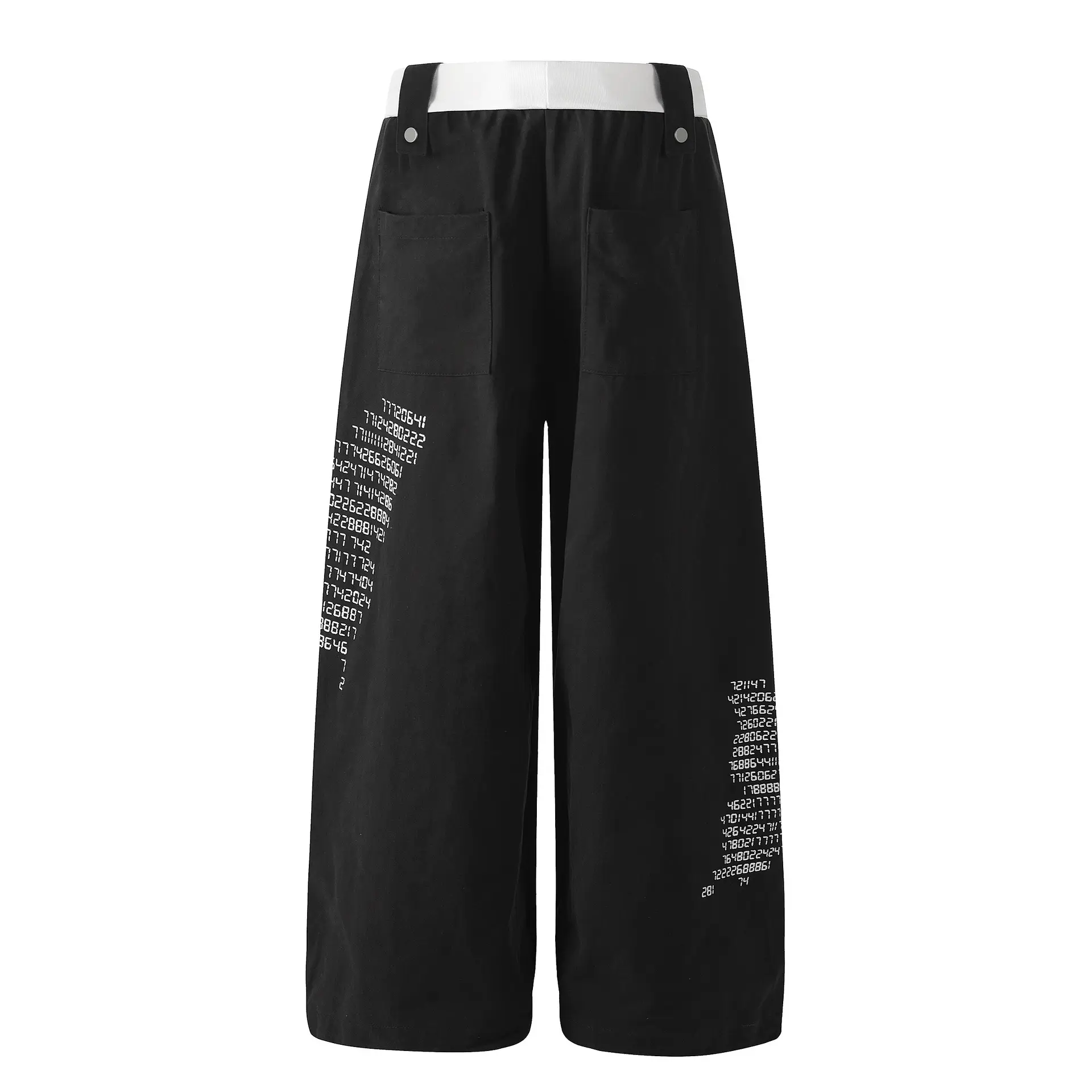 Co-ord Digital-Print Workwear Streetwear High-Street Casual Pants