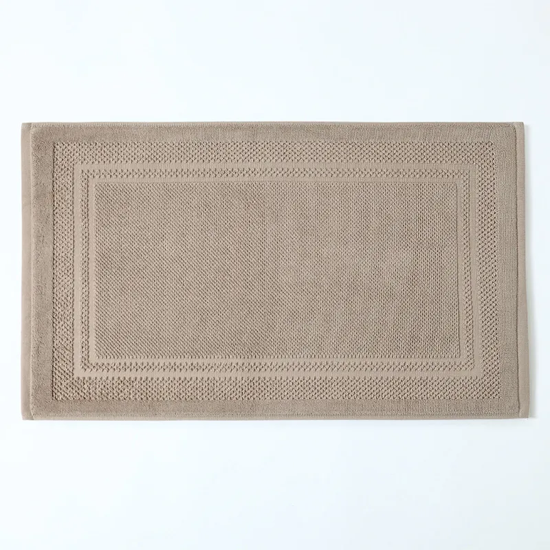White Beauty Salon Floor Towel Flat Woven Hotel Floor Mat - Box Khaki